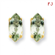 14k 10x5 Marquise Green Amethyst Earring