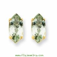 14k 10x5 Marquise Green Amethyst Earring