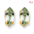 14k 10x5 Marquise Green Amethyst Earring