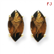 14k 10x5 Marquise Smokey Quartz Earring