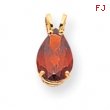 14k 10x7mm Pear Garnet pendant