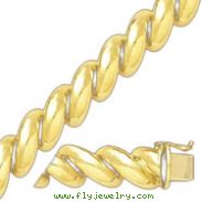 14K 11.0mm Polished San Marco Bracelet