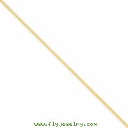 14k 1.1mm Solid Polished Spiga Chain