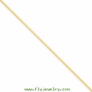 14k 1.1mm Solid Polished Spiga Chain