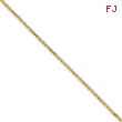 14k 1.2mm Solid D/C Machine-Made with Lobster Rope Chain anklet