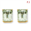 14k 12x10 Emerald Green Amethyst Earring