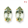 14k 12x6 Marquise Green Amethyst Earring