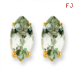 14k 12x6 Marquise Green Amethyst Earring