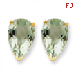 14k 12x8 Pear Green Amethyst Earring