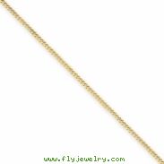 14k 1.3mm Curb Pendant Chain