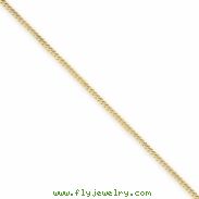 14k 1.3mm Curb Pendant Chain