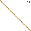 14k 1.75mm D/C Rope with Lobster Clasp Chain