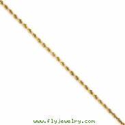 14k 1.75mm D/C Rope with Lobster Clasp Chain