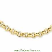 14k 18in 5mm Polished Fancy Rolo Link Necklace chain