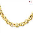 14k 18in 6.25mm Polished Fancy Rolo Link Necklace chain