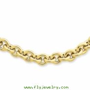 14k 18in 7.25mm Polished Fancy Rolo Link Necklace chain