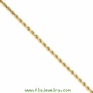 14k 2.25mm D/C Rope with Lobster Clasp Chain 20"