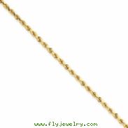14k 2.25mm D/C Rope with Lobster Clasp Chain 20"
