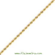 14k 2.25mm Handmade Regular Rope Chain