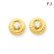 14k 2.5mm CZ Post Earrings