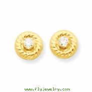 14k 2.5mm CZ Post Earrings