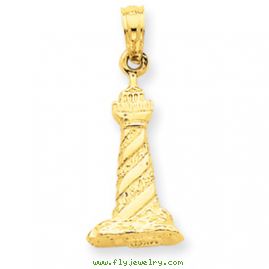 14k 3-D Cape Hatteras Lighthouse Pendant