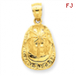 14k 3-D Firefighter Hat Pendant