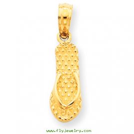 14k 3-D Hawaii Flip-Flop Pendant