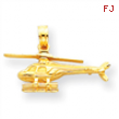 14k 3-D Helicopter Pendant