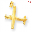 14k 3-D High-Wing Airplane Pendant