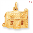 14k 3-D House Charm