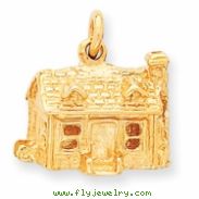 14k 3-D House Charm