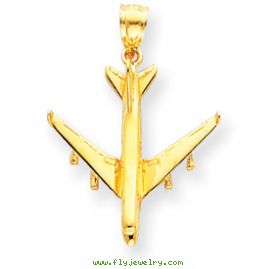 14k 3-D Jet Pendant