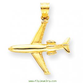 14k 3-D Jet Pendant