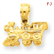 14k 3-D Locomotive Pendant