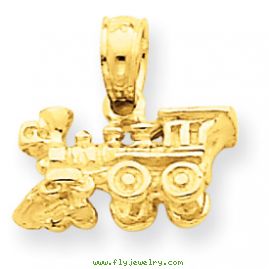 14k 3-D Locomotive Pendant