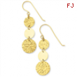 14K 3-Tier Circle Drop Dangle Earring