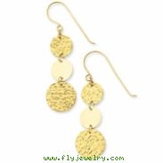 14K 3-Tier Circle Drop Dangle Earring