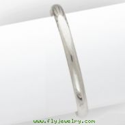 14k 3/16 White Gold Hinged Baby Bangle Bracelet