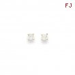 14k 3mm Square CZ Post Earrings