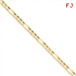 14k 4.5mm Concave Open Figaro Chain