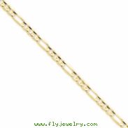 14k 4.5mm Concave Open Figaro Chain