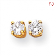 14k 4mm Cubic Zirconia Earrings