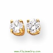 14k 4mm Cubic Zirconia Earrings