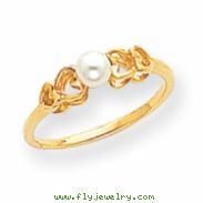 14k 4mm Pearl Ring