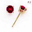 14k 4mm Ruby earring