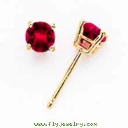 14k 4mm Ruby earring