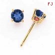 14k 4mm Sapphire earring