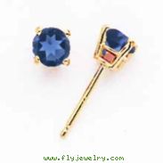 14k 4mm Sapphire earring