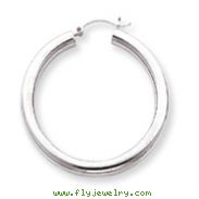 14K 4x40mm White Gold Earrings